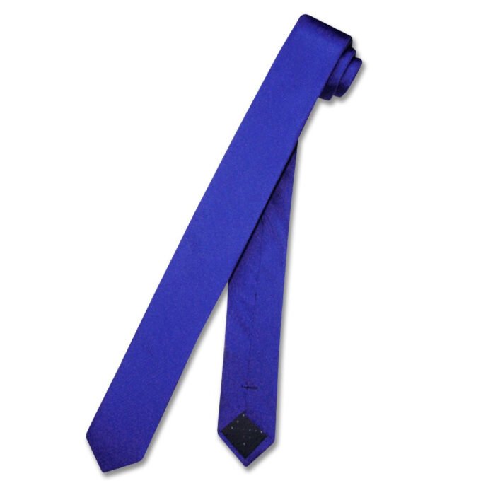 Gravata Lisa Slim Azul Bic