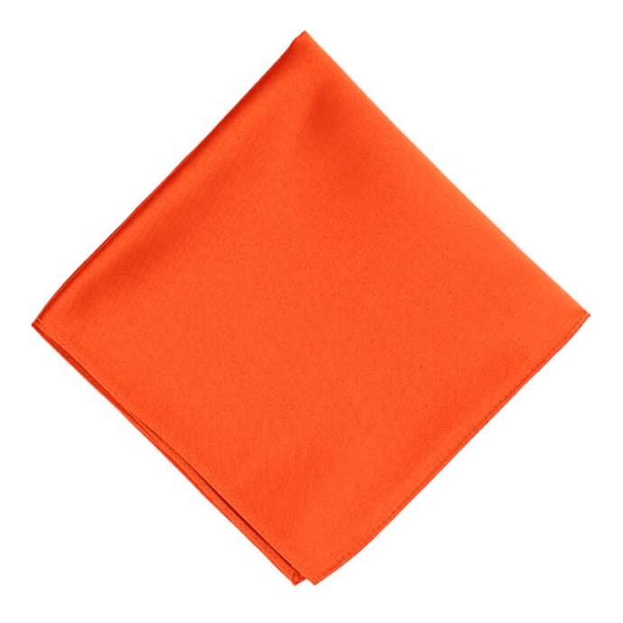 Lenço de Bolso Liso Laranja